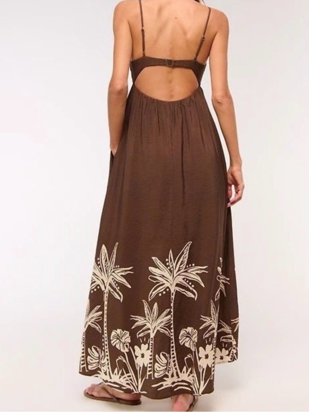 Abercrombie & Fitch Bra Free Brown Maxi Dress - Picture 2 of 4